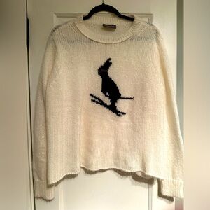 Wooden Ships Cream Ski bunny wool sweater